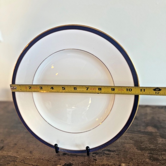 Vintage Lenox Federal Cobalt Blue & Gold Dinner Plate - Made in USA - 10.75" - Picture 7 of 11